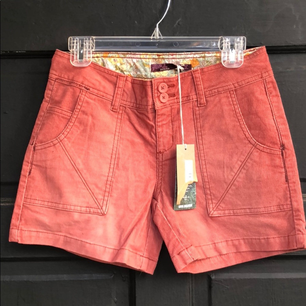 NWT Prana Organic Cotton Corduroy Shorts (B17)